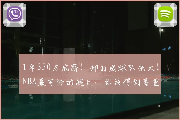 1年350万底薪！却打成球队老大！NBA最可怜的超巨，你该得到尊重